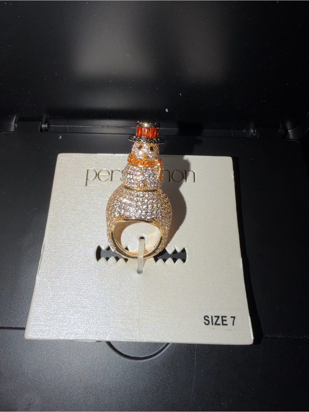 Bling Snowman ring